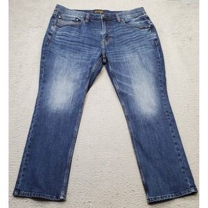 Brothers and Sons Slim Taper Leg Jeans Men 38x30 Blue Denim Streetwear Whiskered